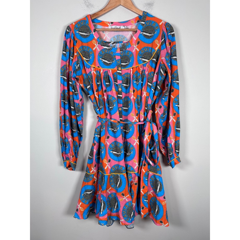 Rachel Antonoff claudia dress caviar Mini Women S Pink Orange Whimsical Kitschy